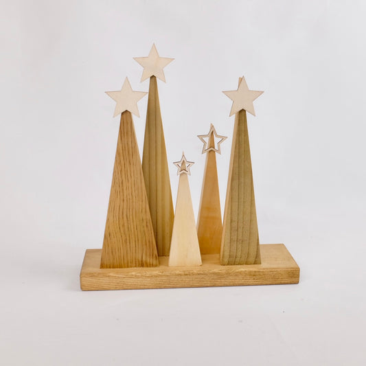 Handmade Wooden Star Tree Decoration