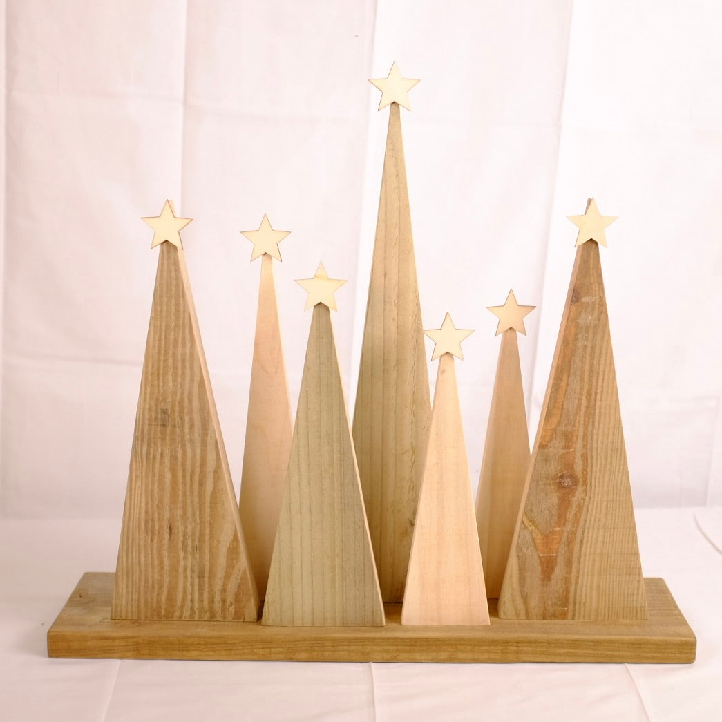 Handmade Seven Tree Christmas Decoration