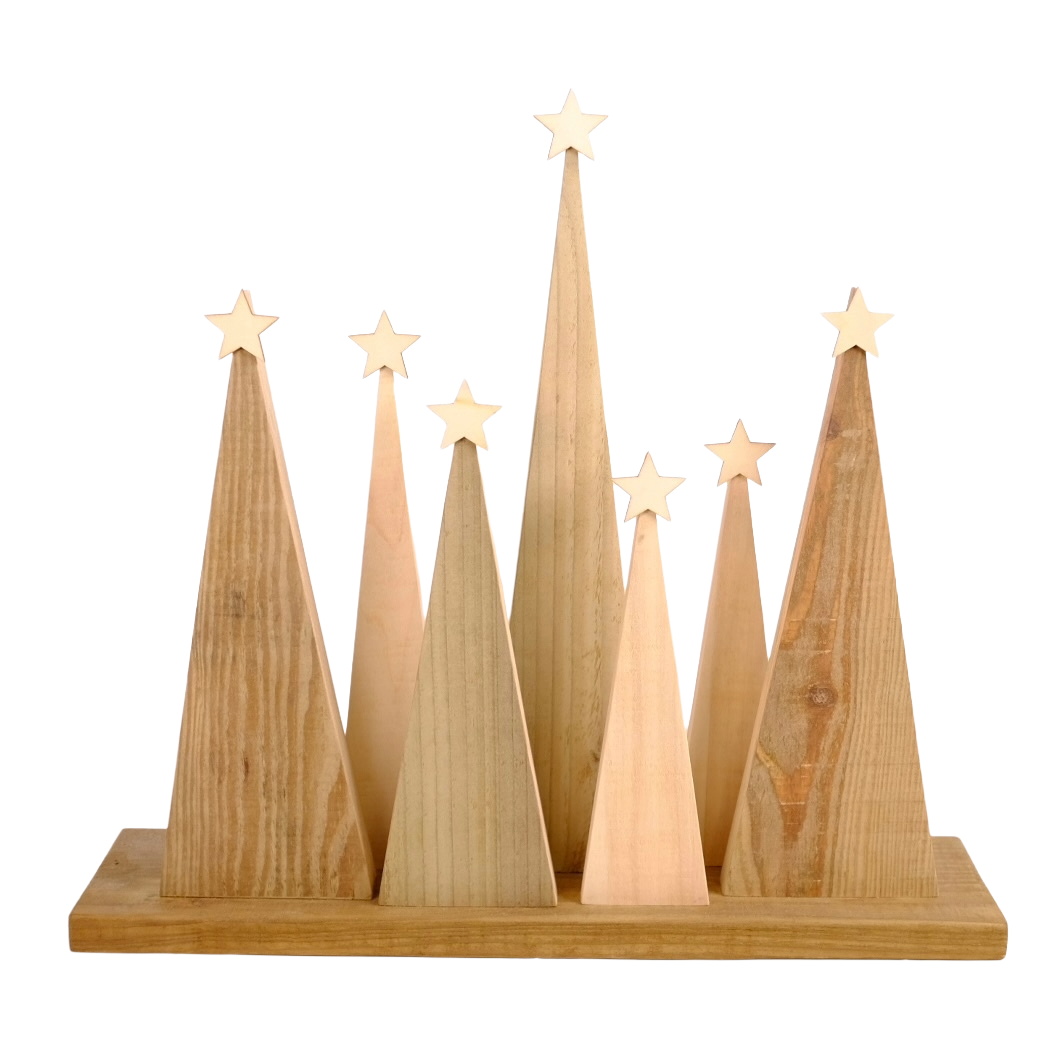 Handmade Seven Tree Christmas Decoration