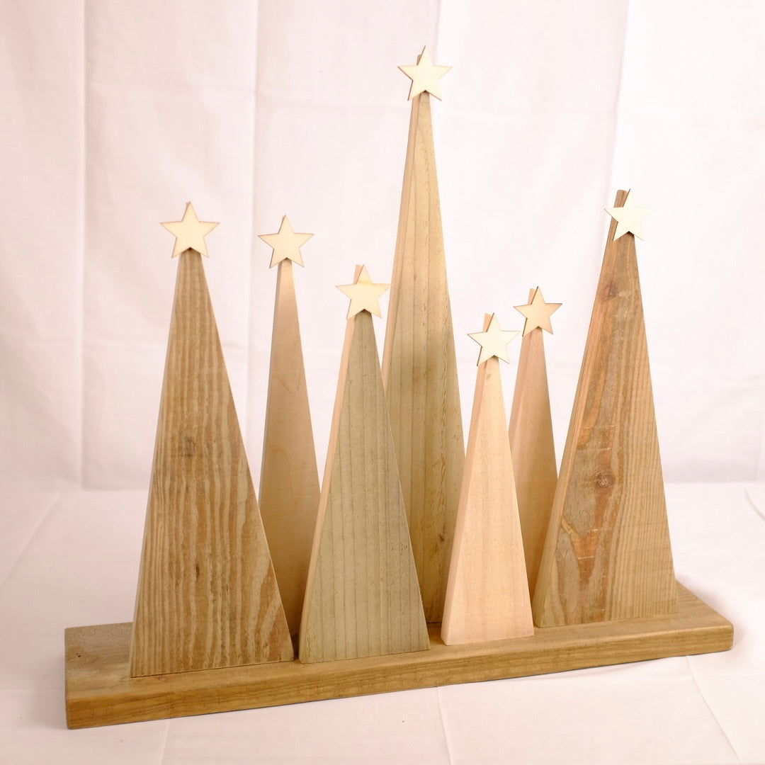 Handmade Seven Tree Christmas Decoration