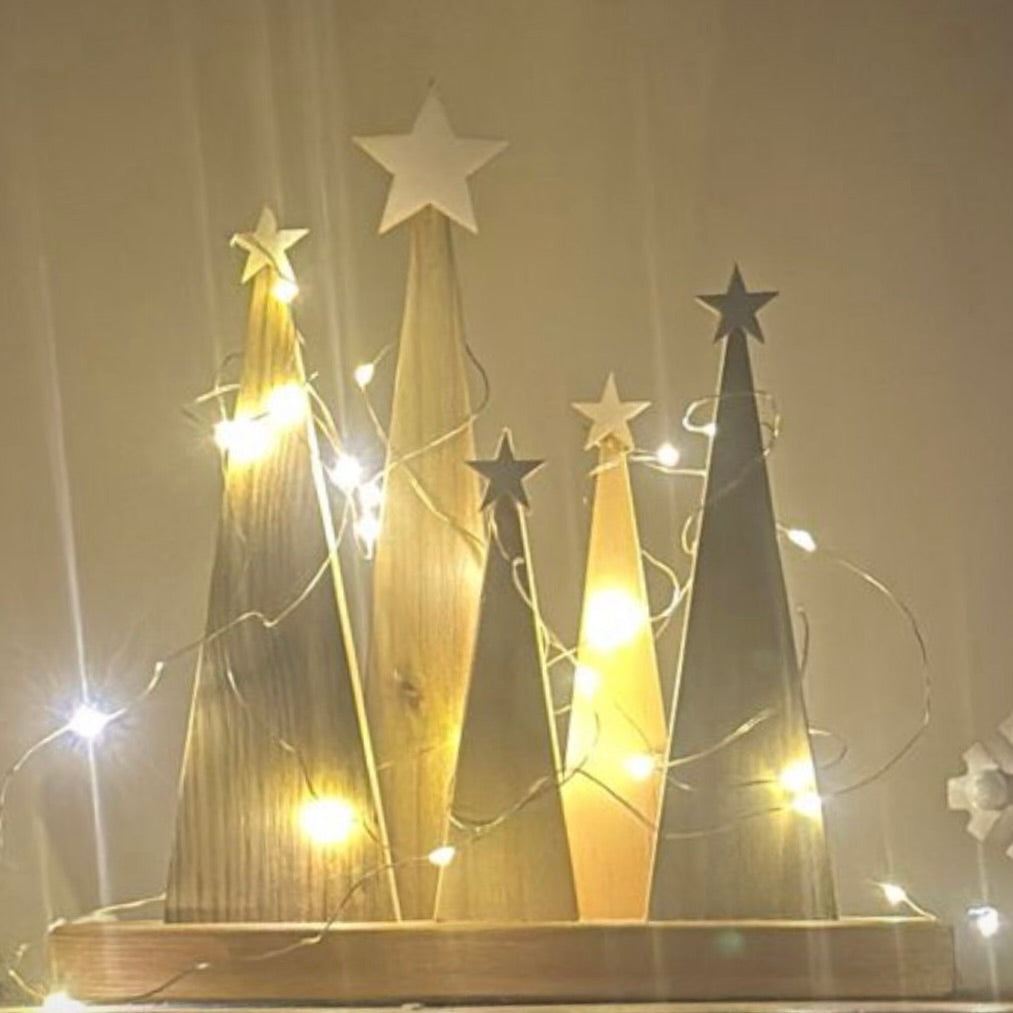 Handmade Wooden Star Tree Decoration